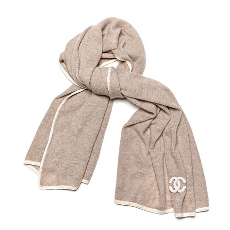 chanel beige scarf|chanel ready to wear scarf.